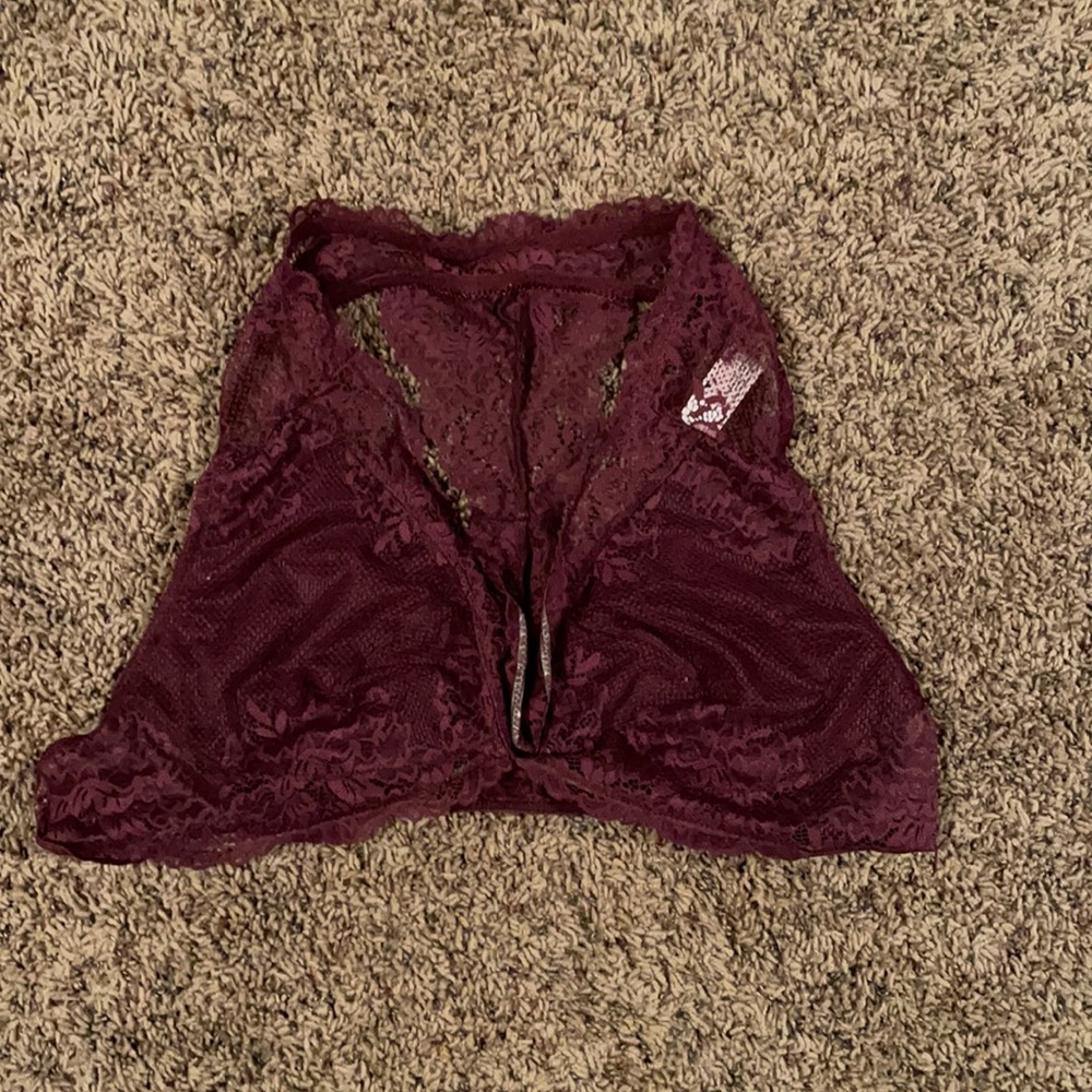 Lace Maroon Bralette
